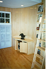 Custom office maple cabinetry