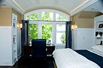 Lakefront home custom bedroom built ins