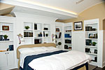 Lakefront home custom bedroom built ins