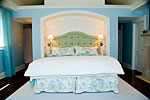 Lakefront home custom bedroom built ins