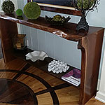 Custom walnut slab table